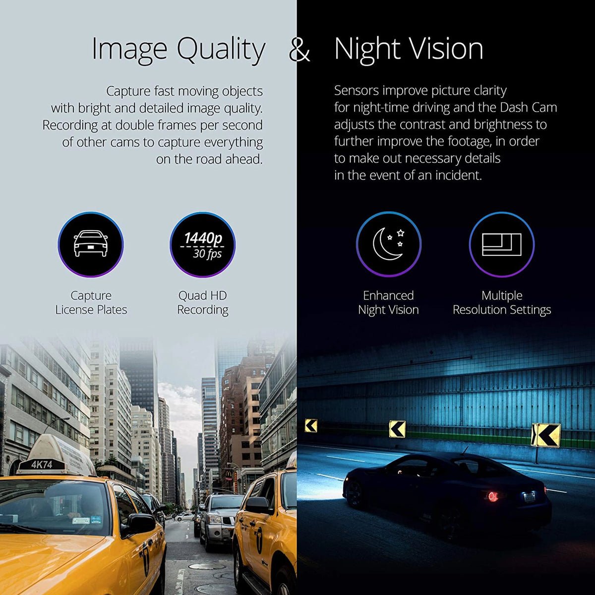 Nextbase 422GW 1440p HD WiFi GPS Bluetooth 2.5" Touchscreen Dash Cam - Black, 1 Pack