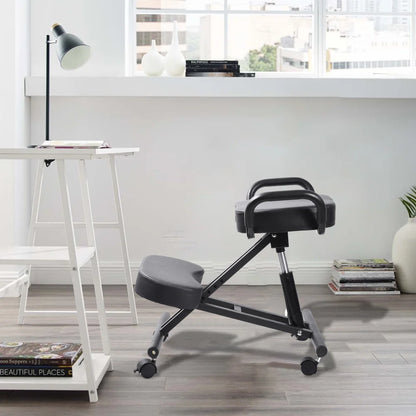 Ergonomic Kneeling Chair with Smooth Casters, Thick Comfort Padding for All-Day Comfort in Medical Offices or Therapy Clinics(A)