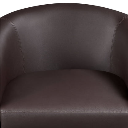 Yaheetech Faux Leather Accent Arm Chair For Living Room, Black