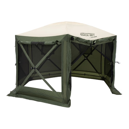 CLAM Quick-Set Pavilion 12.5 x 12.5' Portable Outdoor Canopy Shelter, Green