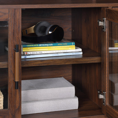 Better Homes & Gardens Reading Refined Farmhouse TV Stand for TVs up to 65", Walnut Finish