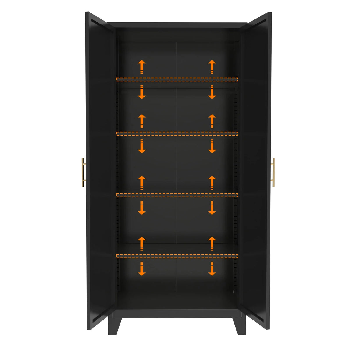 Homy Casa 70.8" White Tall Storage Cabinet with 4 Adjustable Shelves for Kitchen, Pantry Cupboard