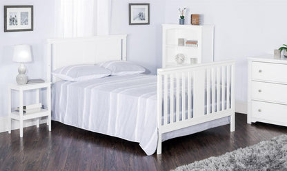 Child Craft Quincy 4-in-1 Convertible Crib. Baby Crib Converts to Day Bed. Toddler Bed and Full Size Bed. 3 Adjustable Mattress Positions. Non-Toxic. Baby Safe Finish (Matte White)