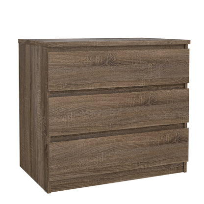 Tvilum Scottsdale 3 Drawer Chest Dresser for Adults, White High Gloss
