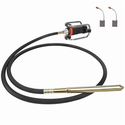 Professional Vibrating Concrete Poker, Stainless Steel & Copper Build, 14.75ft Shaft, for Contractors, Large-Scale Pouring