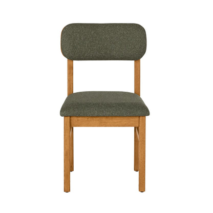 Better Homes & Gardens Juliet Dining Chairs 2 Pack, Light Honey Finish and Olive Green