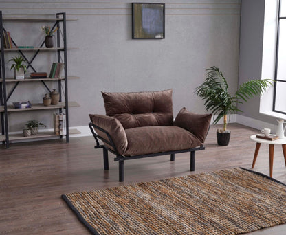 JINS&VICO Futon Love Seats with Adjustable Backrest, 2 Seat Convertible Sofa for Living Room, Small Space, Offices, Dorm, Studio,Sofa Chair(Pink)