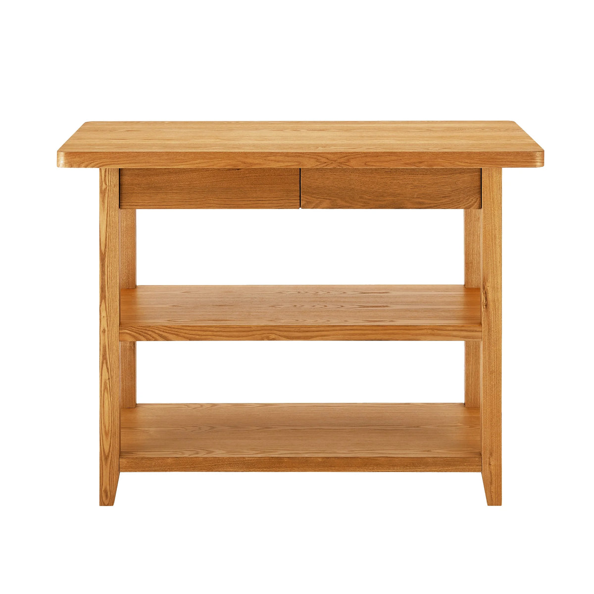 Better Homes & Gardens Reading Wood Kitchen Island with 2 Shelves and Drawers, Walnut Color