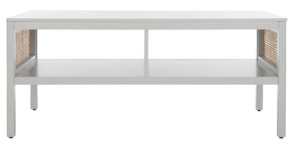 SAFAVIEH Miya Solid 2 Shelf Coffee Table Wood, Natural