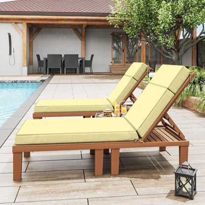 Kimunuk Outdoor Chaise Lounge Cushions set of 2, 80" x 26" x 4" Waterproof Pool Beach Recliner Replacement Cushions with Ties, Navy