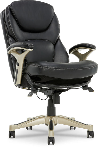Serta Back in Motion Technology Fabric Executive Office Chair, Light Gray