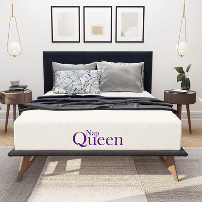 NapQueen Elizabeth 8" Full Mattress, Cooling Gel Infused Memory Foam, Bed in a Box, Adult