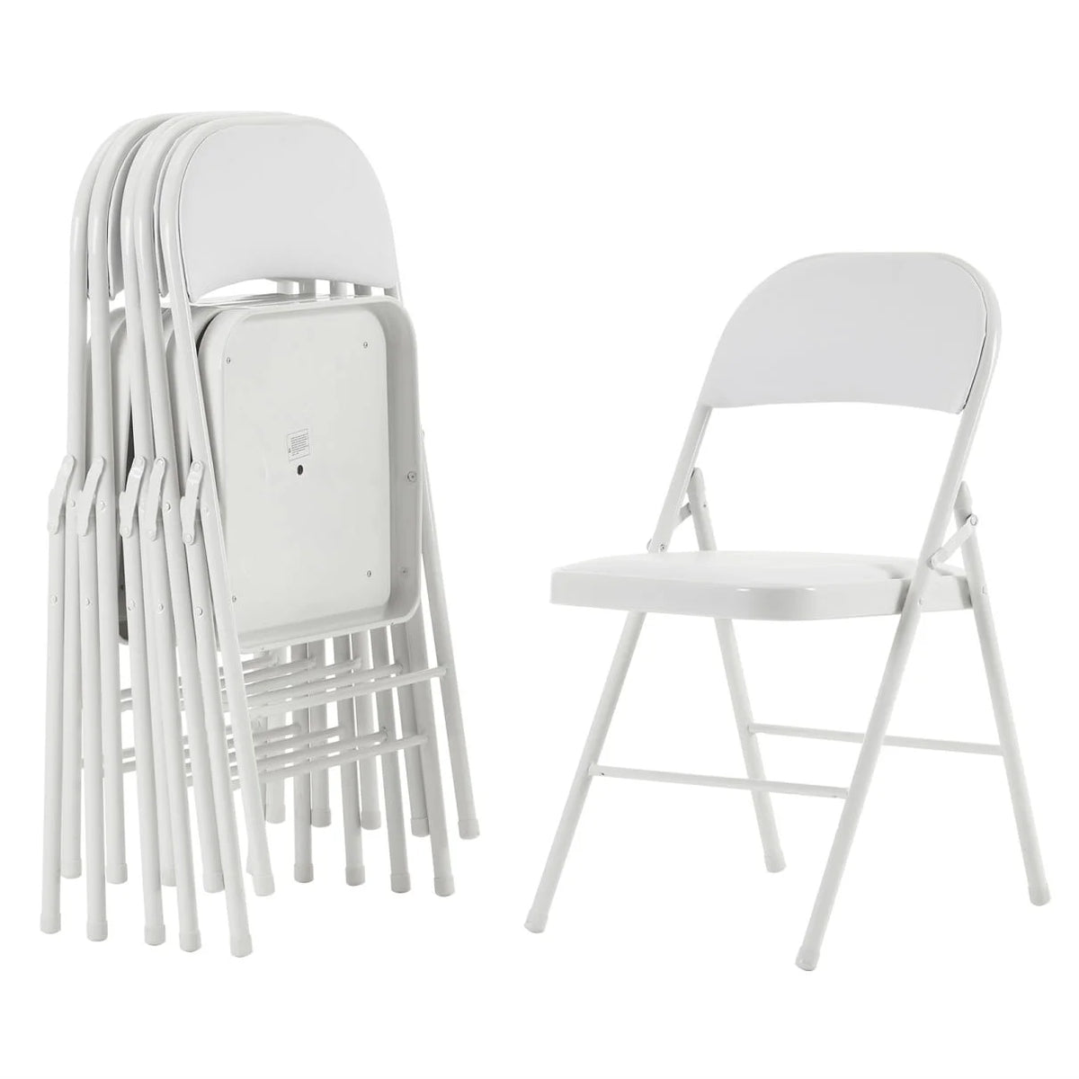4 Pack Folding Chairs, Cushioned Padded Seat, Wedding Chairs with Metal Frame for Home, Office, Party Use, Light  Brown