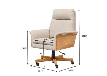 Better Homes & Gardens Juliet Tall Back Office Chair, Olive and Light Honey Finish