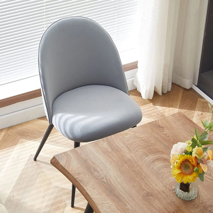 NORDICANA Dining Table Set for 4,Stylish Table with Strong Metal Legs & Modern Dining Chair Armlss Beautiful Home Chair Indoor Velvet Accent Chair with High Back Design,Perfect for Dining Room
