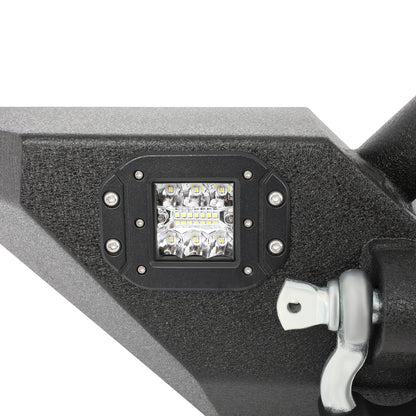 cciyu Front Bumper Compatible for Wrangler JK/JL 2007-2022 with D-ring, LED Lights