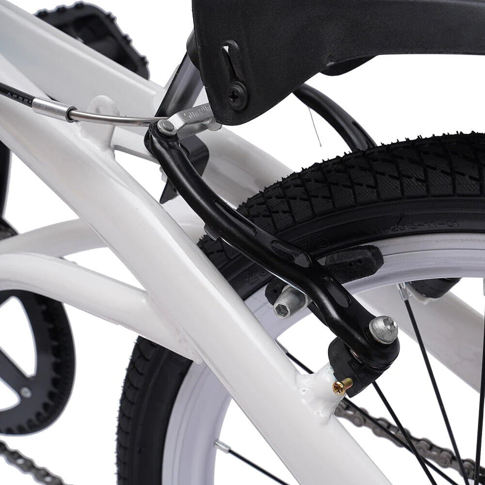 DENEST 20 Inch 7-Speed Bicycle Adult Road Bike Carbon Steel Folding Bike Double V-Brake