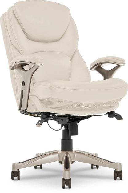 Serta Back in Motion Technology Fabric Executive Office Chair, Light Gray
