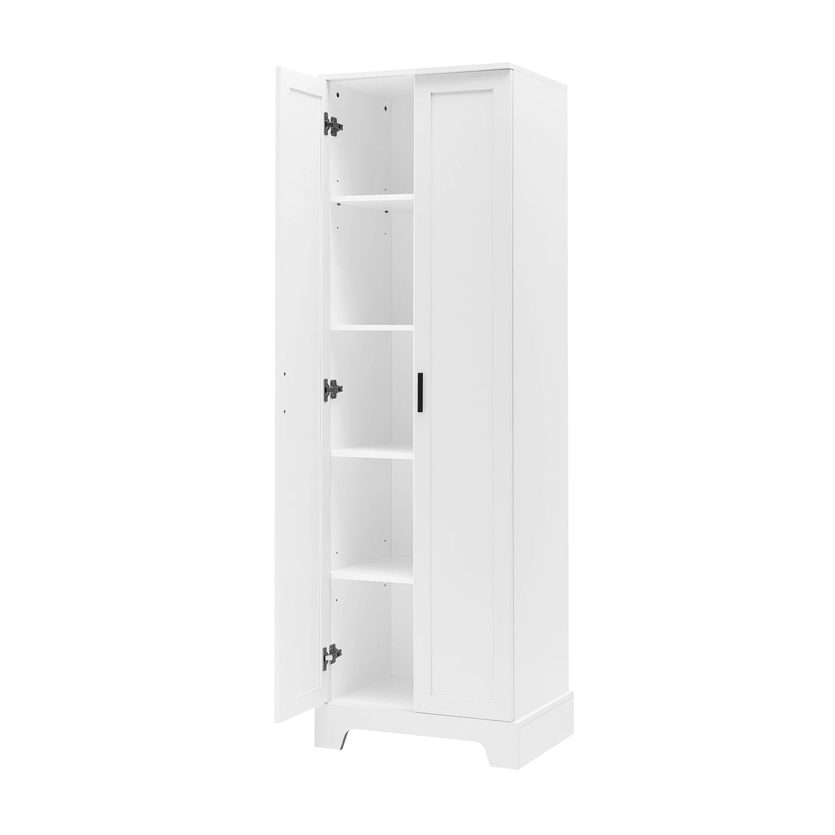 Urli Modern Double Door Storage Cabinet with Adjustable Shelves, Black