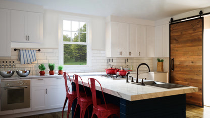 Design House Brookings Assembled Shaker Style Base Kitchen Cabinet (36" x 34.5" x 24"), Sherwin Williams? White