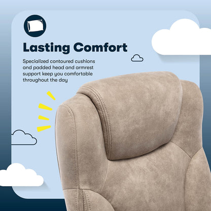 Serta Comfort Eco Office Ergonomic Computer Chair Lumber Support Black