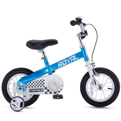 RoyalBaby Formula 16” Kids Bike with Kickstand and Training Wheels. Blue