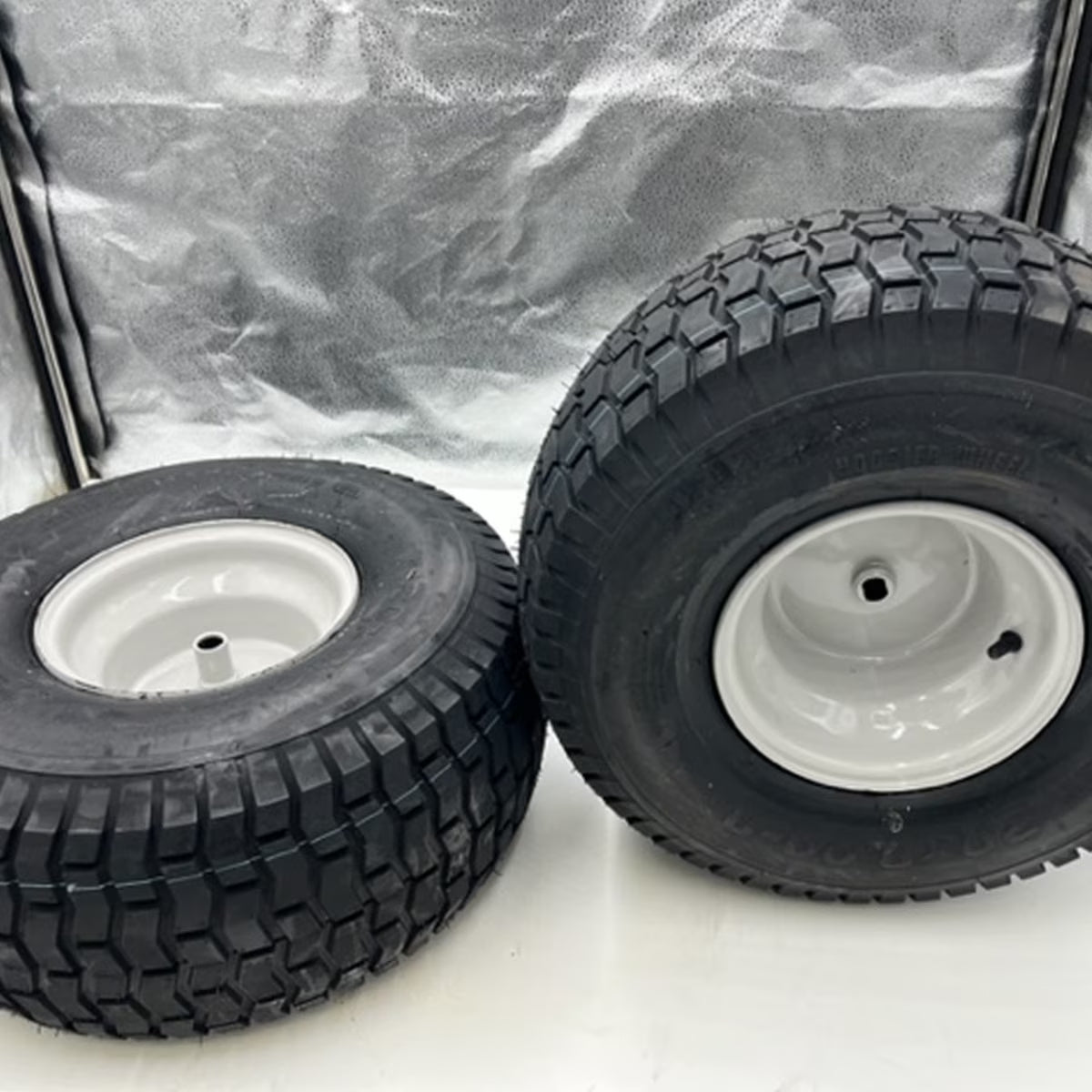 20x8.00-8 Gray Lawn Mower Wheel - Set of 2 - 3/4 Inch Axle, 2.90 Inch Hub