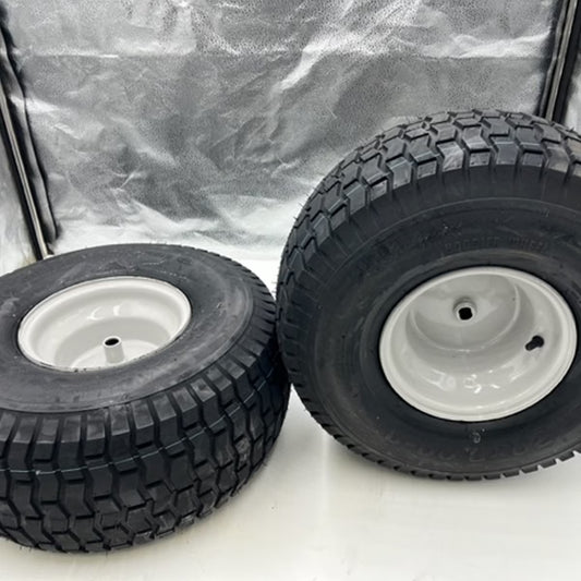 20x8.00-8 Gray Lawn Mower Wheel - Set of 2 - 3/4 Inch Axle, 2.90 Inch Hub