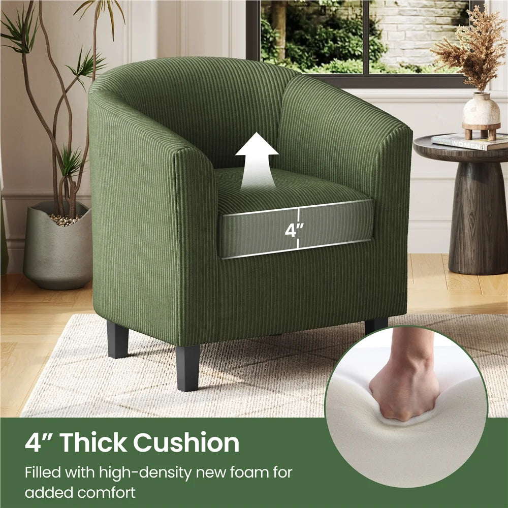 Yaheetech Faux Leather Accent Arm Chair For Living Room, Black