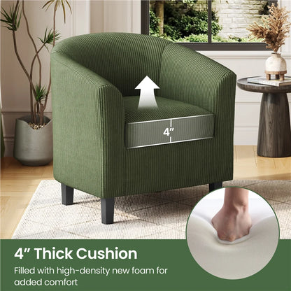 Yaheetech Faux Leather Accent Arm Chair For Living Room, Black