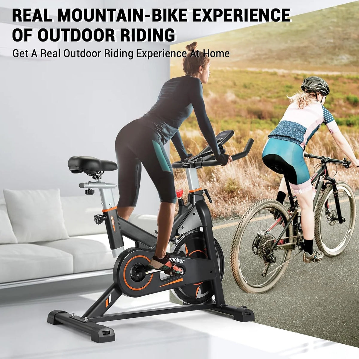 Wenoker Exercise Bike,Magnetic Resistance Stationary Bike, Indoor Cycling Bicycle with Whisper Quiet,with Bottle Holder for Home Gyme Workout