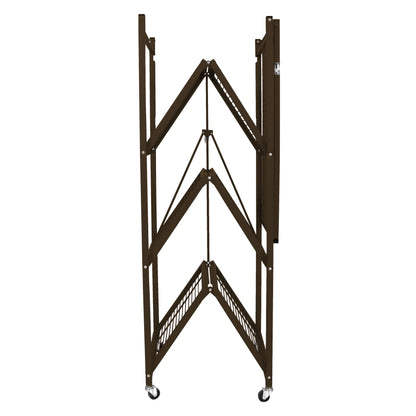 Origami 2-Pack R5 Series Heavy-Duty 4-Tier Foldable Steel Shelf, Pewter