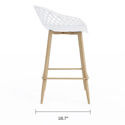 Kurv Indoor and Outdoor Counter Stool - Aloe Green - Set of 2