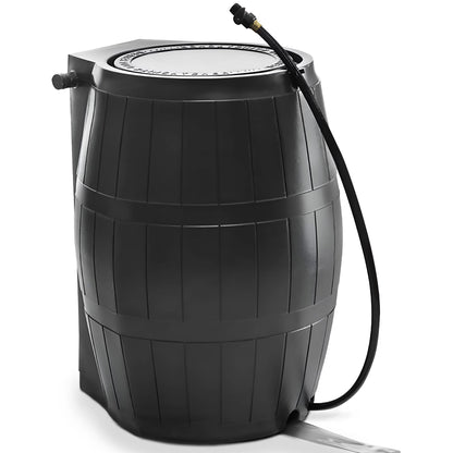 FCMP Outdoor RC4000 Raincatcher 50 Gallon Rain Catcher Barrel, Brown
