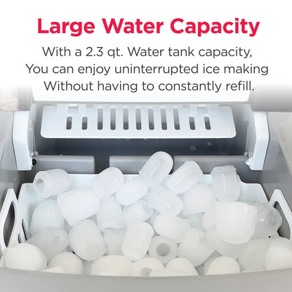 Frigidaire 26 lb. Countertop Ice Maker EFIC117-SS, Red Stainless Steel