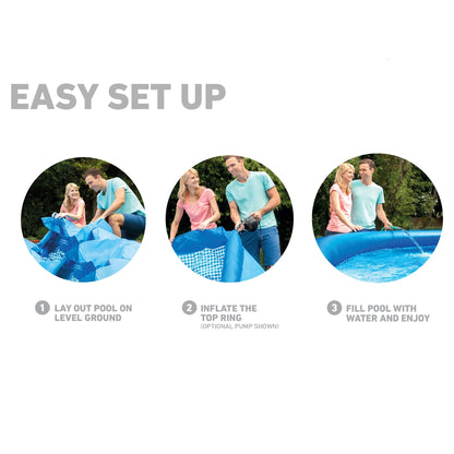 Intex 10' x 30" Easy Set Above Ground Swimming Pool With Filter Pump