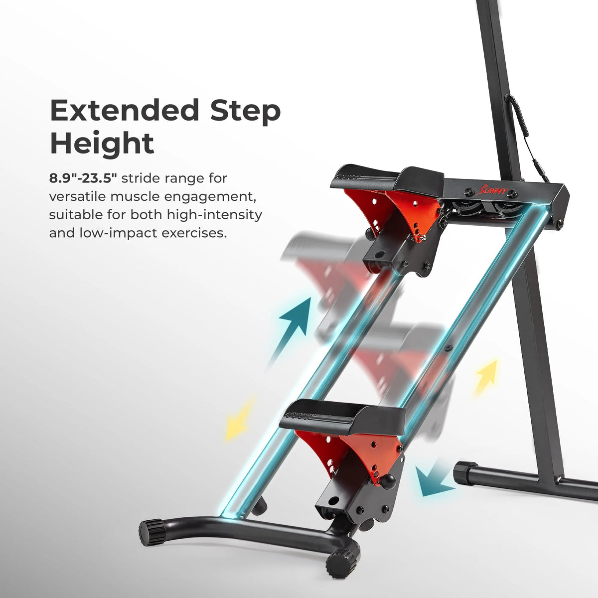 Sunny Health & Fitness SMART Climber Stepper with Handlebar & Free SunnyFit® App Membership – SF-S021001