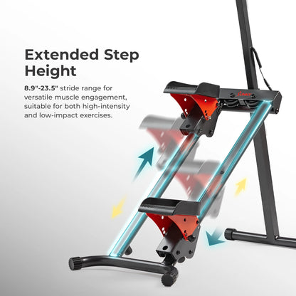 Sunny Health & Fitness SMART Climber Stepper with Handlebar & Free SunnyFit® App Membership – SF-S021001
