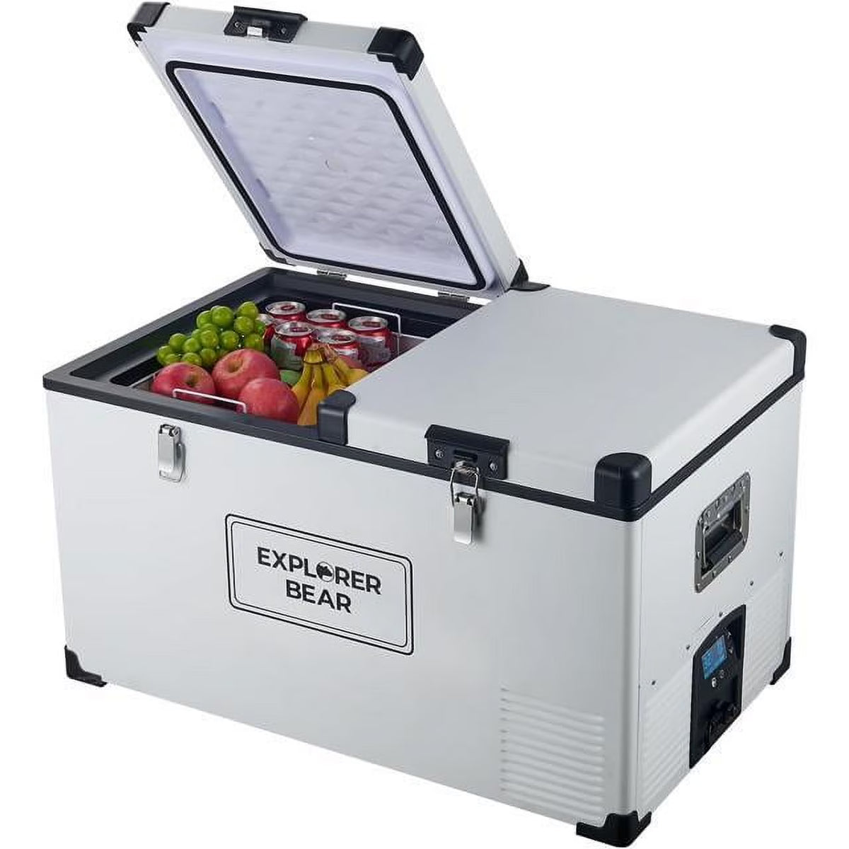 12V Car Fridge 50L 12/24V DC 110-240V AC Portable Freezer Compressor Cooler 0℉-50℉ 3-Year Warranty