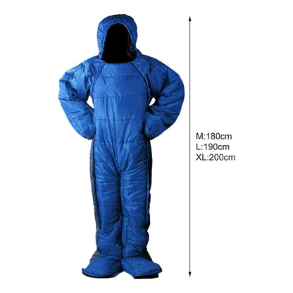 Sleeping Bag Ergonomics Folding Windproof Hollow Cotton Filling Sleeping Portable Outdoor Camping Sleeping Bag for Hiking