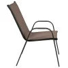 BizChair 5 Pack Black Outdoor Stack Chair with Flex Comfort Material and Metal Frame