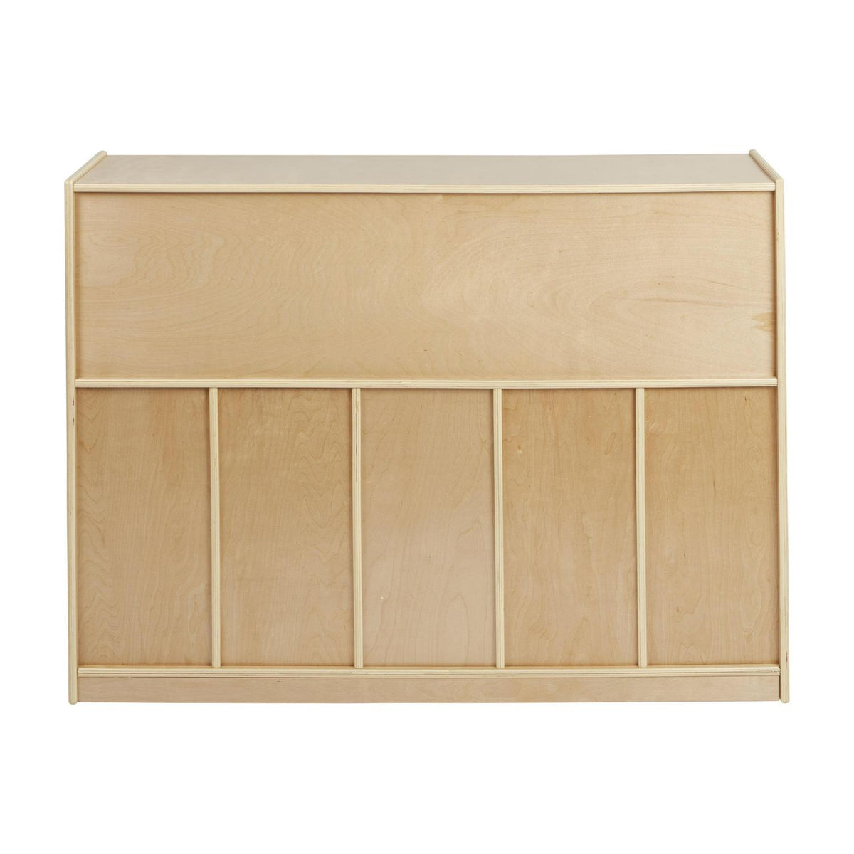 ECR4Kids 25 Cubby Mobile Tray Storage Cabinet. 5×5. Natural