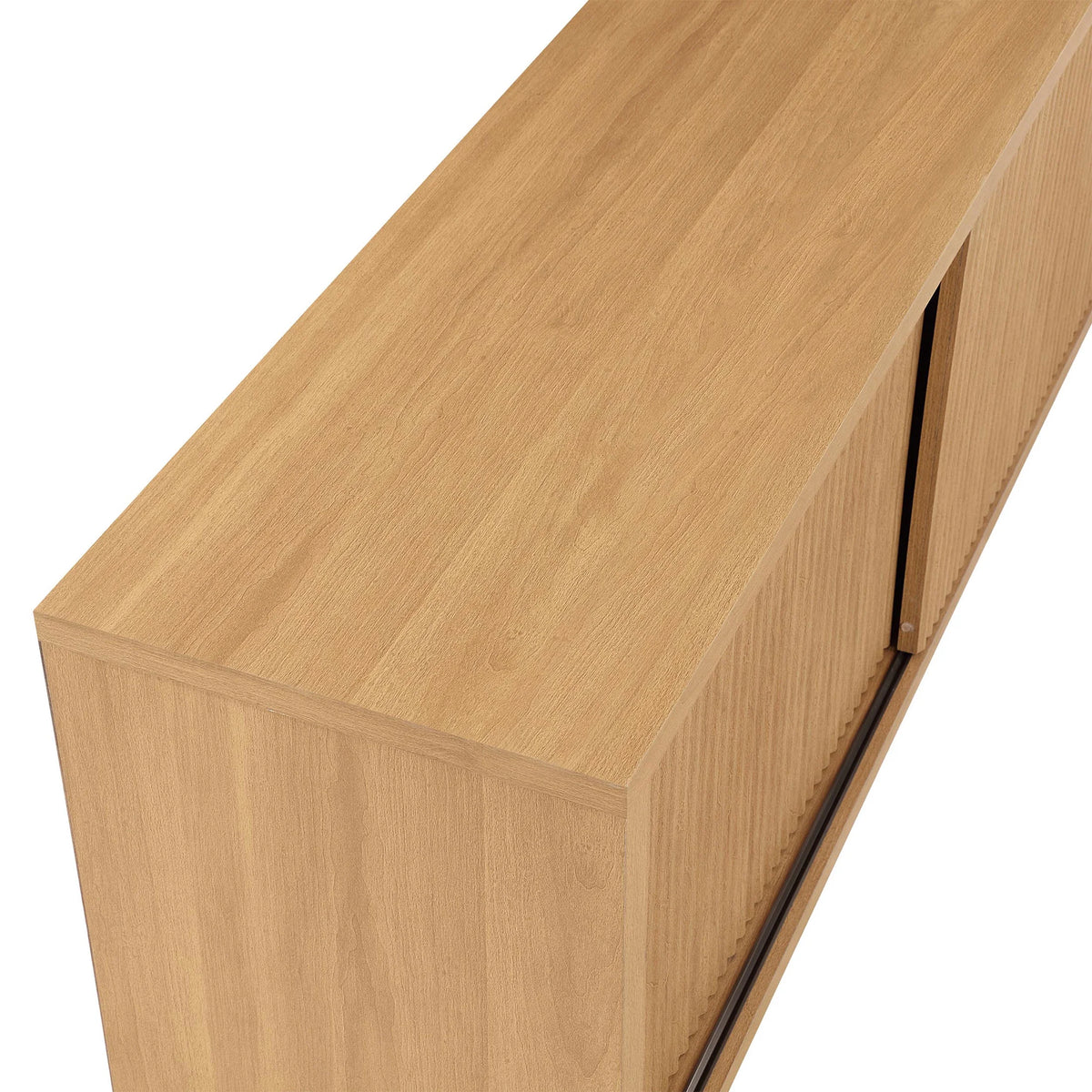Beautiful Fluted TV Stand for TV��s up to 70�� by Drew Barrymore, Rich Black Finish