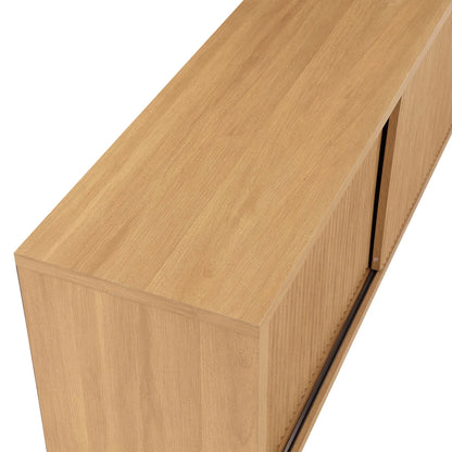 Beautiful Fluted TV Stand for TV��s up to 70�� by Drew Barrymore, Rich Black Finish