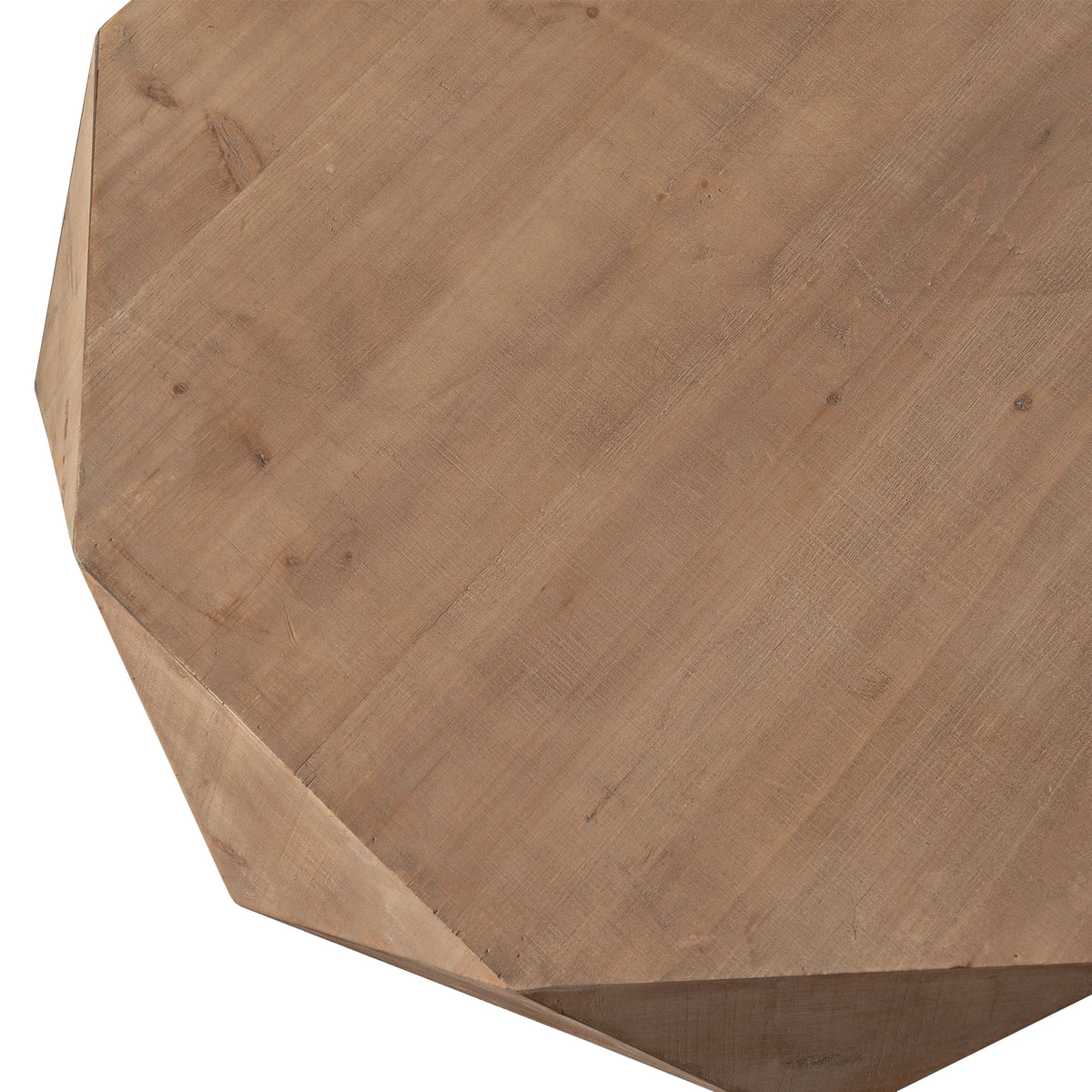 38"Three-dimensional Embossed Pattern Coffee Table, Octagon Coffee table, American Retro Style Coffee Table for Office, Dining Room and Living Room, Nature