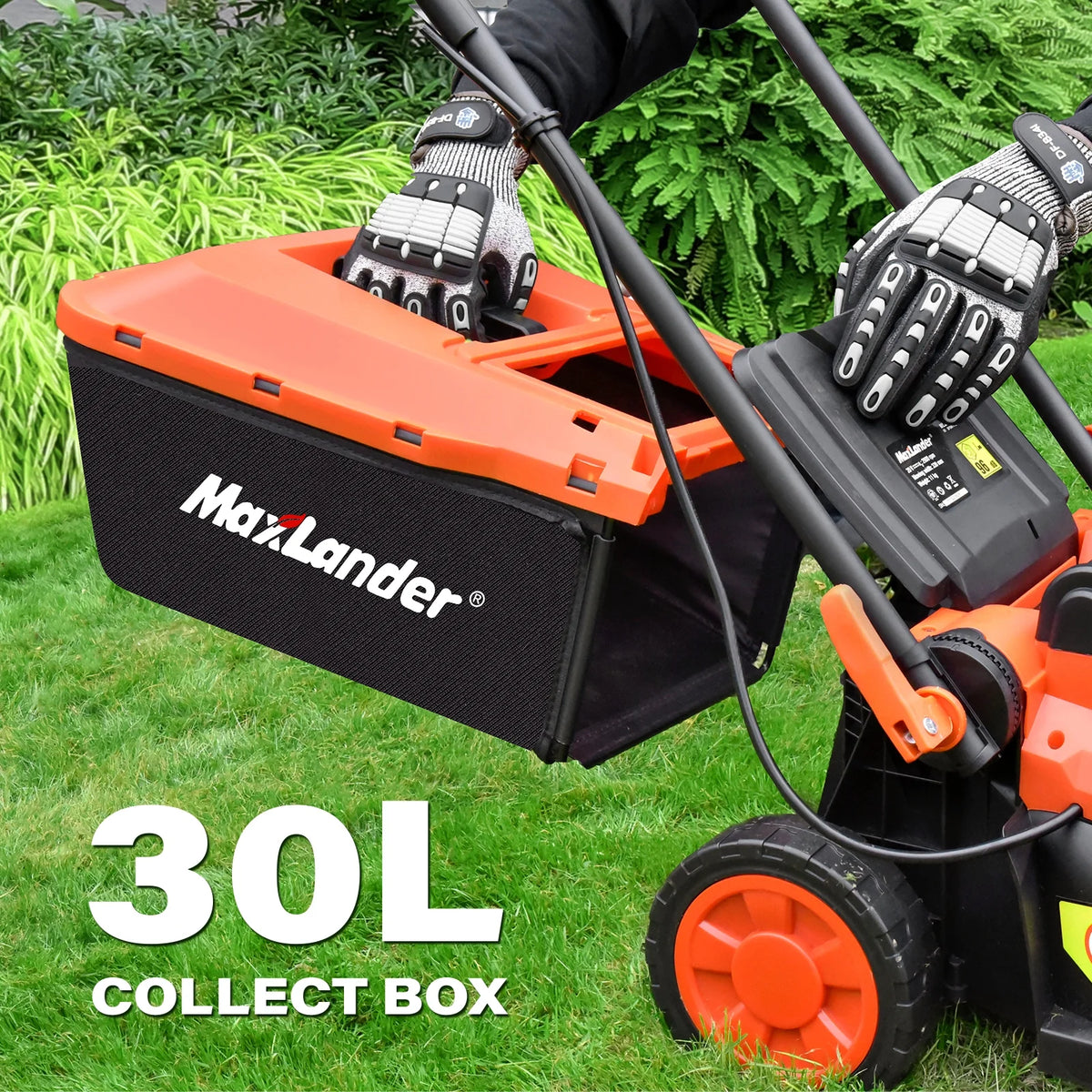 Lawn Mowers Maxlander Electric Lawn Mower Cordless (2-in-1),13 Inch 20V Battery Powered Lawn Mower with Brushless Motor, 5-Position Height Adjustment, 1 pcs 4.0Ah Batteries and Charger Included