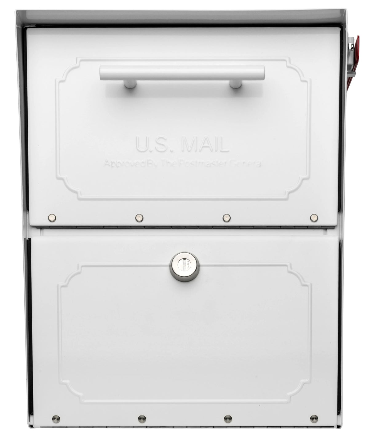 Architectural Mailboxes Oasis Classic Black Post Mount Mailbox, Galvanized Steel, Locking