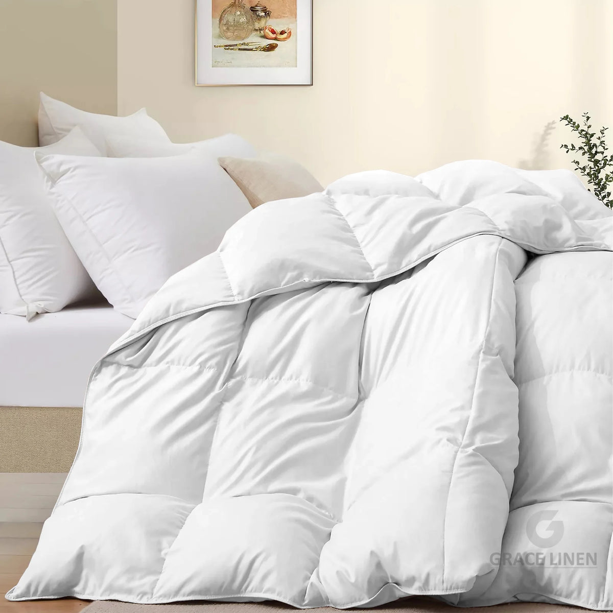 Bedding Comforter Cal King Size, Duvet Insert, Quilted Comforter with Corner Tabs, All Season Lightweight Quilt, Down Alternative Hotel Comforter Cal King Size 96X102 Baby Pink