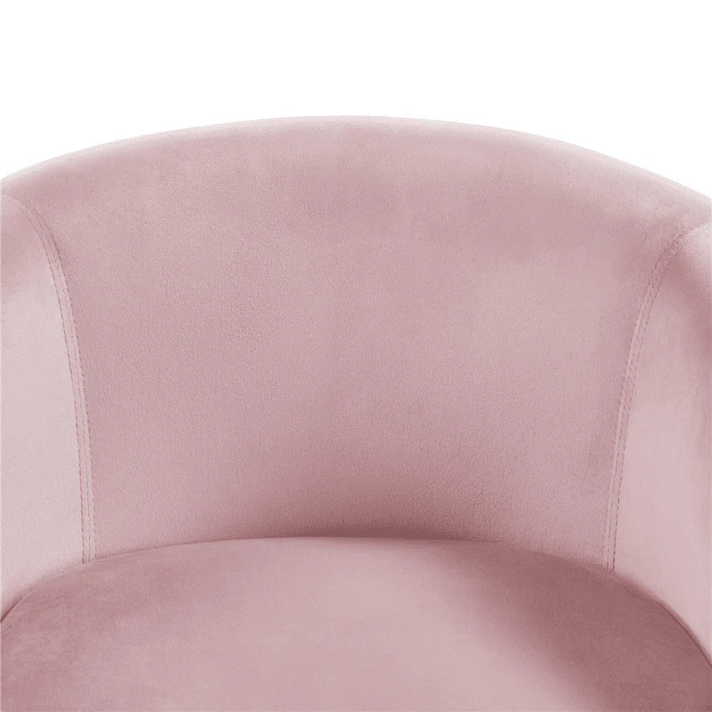 Easyfashion Tub Chair, Set of 2, Pink Velvet