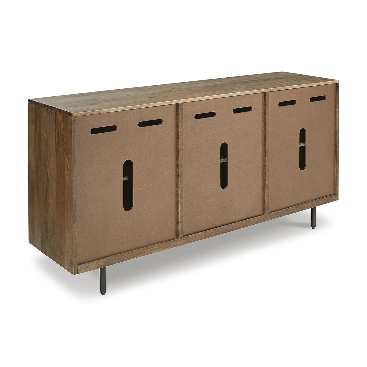 Signature Design by Ashley Contemporary Kerrings Accent Cabinet Brown/Black/White